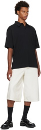 Dries Van Noten Black Heler Polo