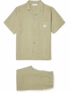 Desmond & Dempsey - Linen Pyjama Set - Green
