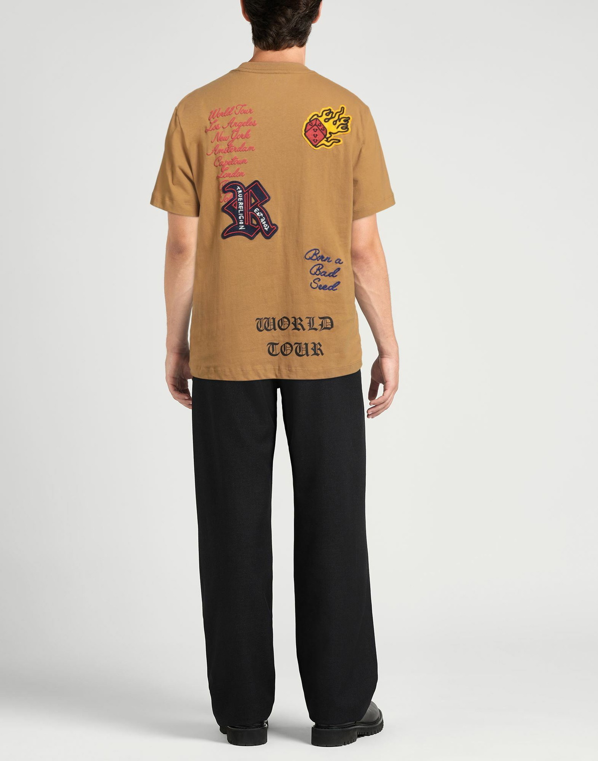 True Religion Mens T-shirt Camel