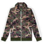 Valentino - Slim-Fit Logo and Camouflage-Print Satin-Jersey Track Jacket - Green