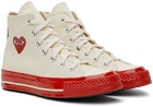 COMME des GARÇONS PLAY Off-White Converse Edition Chuck 70 High-Top Sneakers