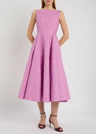 Roksanda Tera Cloqué Midi Dress Light Pink