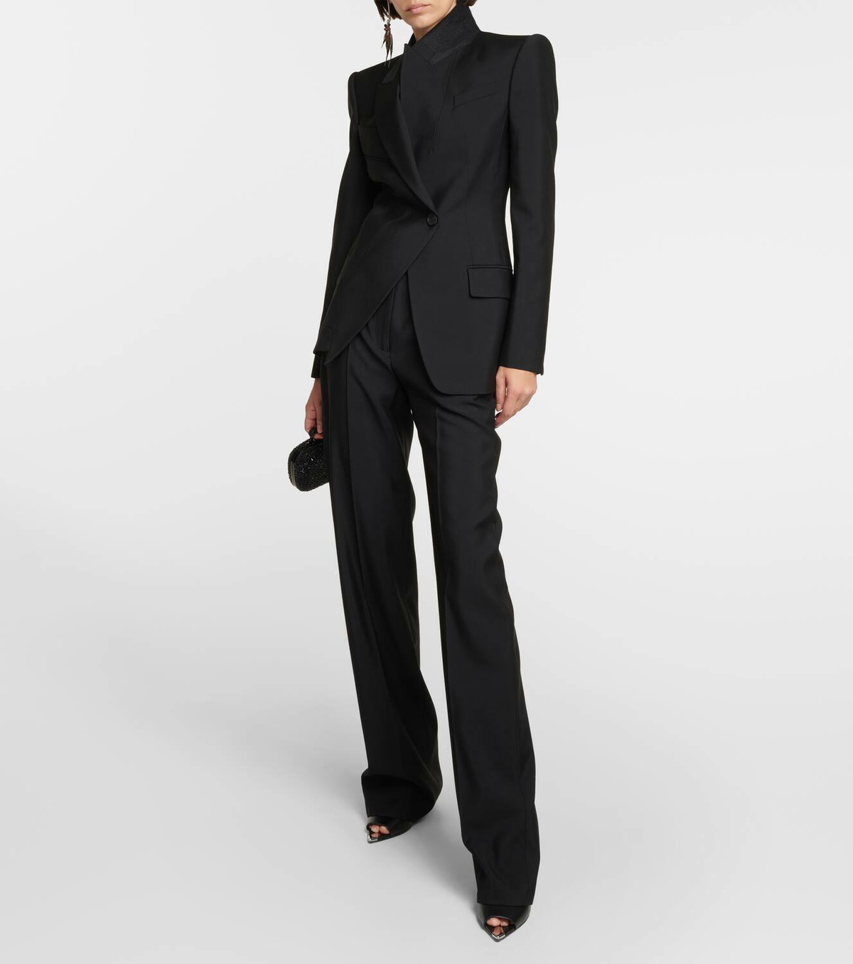 Alexander mcqueen outlet asymmetric blazer