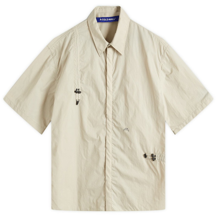 Photo: A-COLD-WALL* Men's Balfron Short Sleeve Shirt in Beige Bone