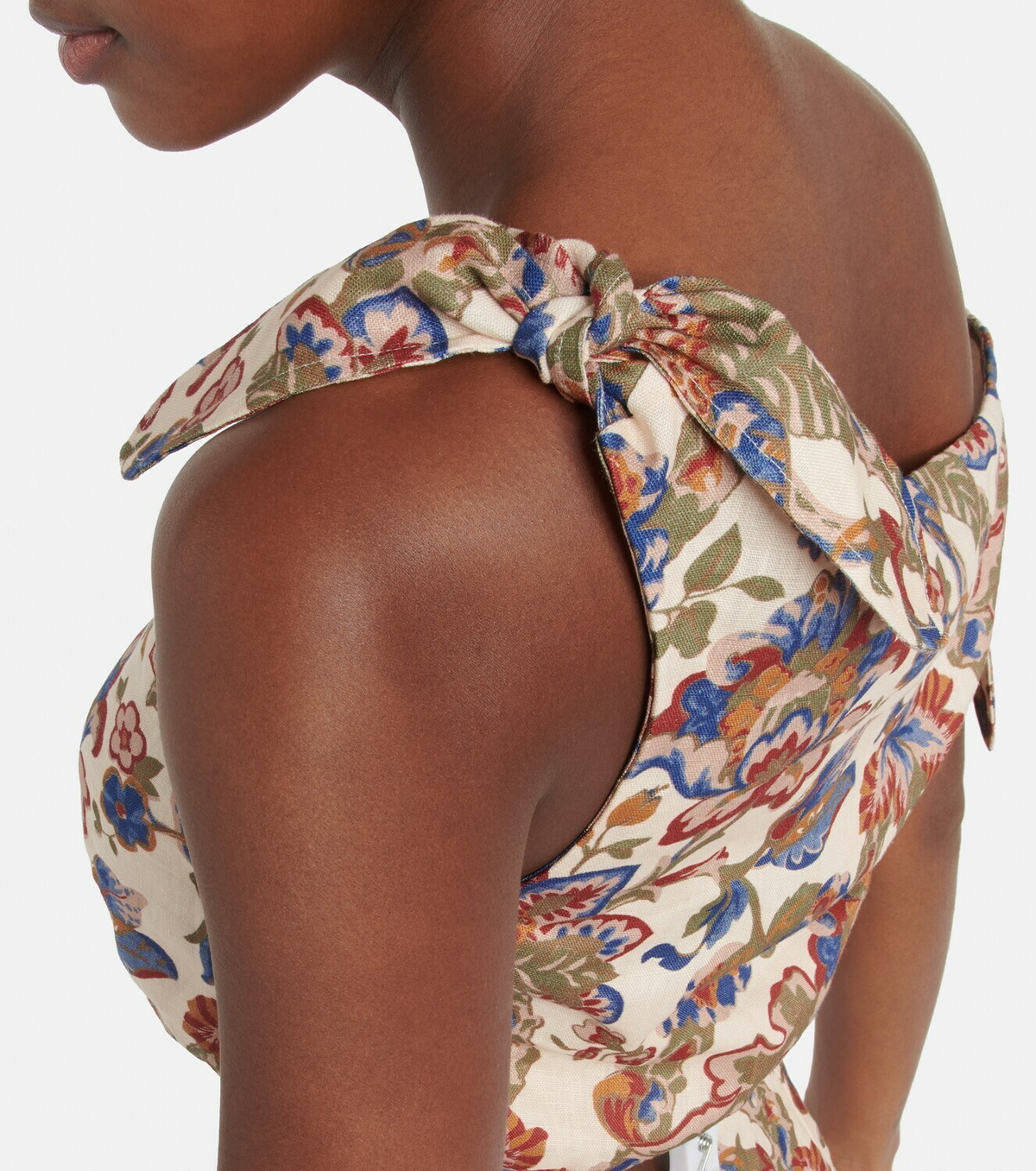 SIR - Bettina floral linen crop top