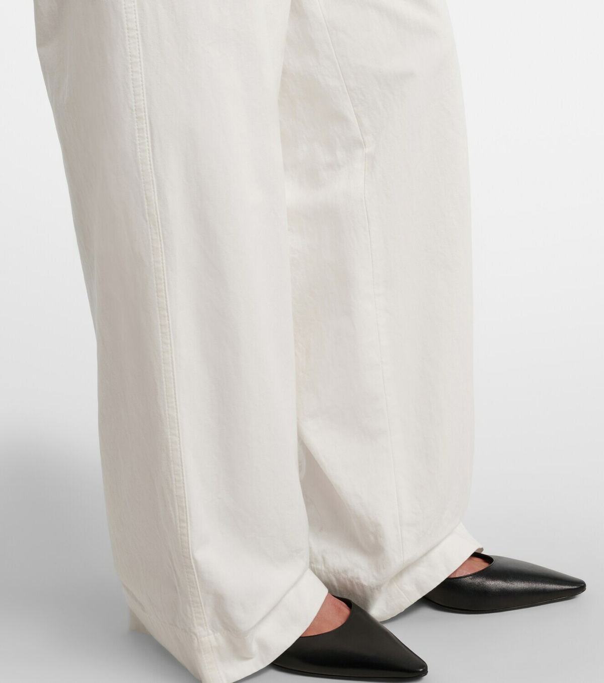 The Row Fadry cotton gabardine wide-leg pants