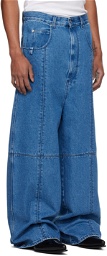 LU'U DAN Blue Paneled Jeans