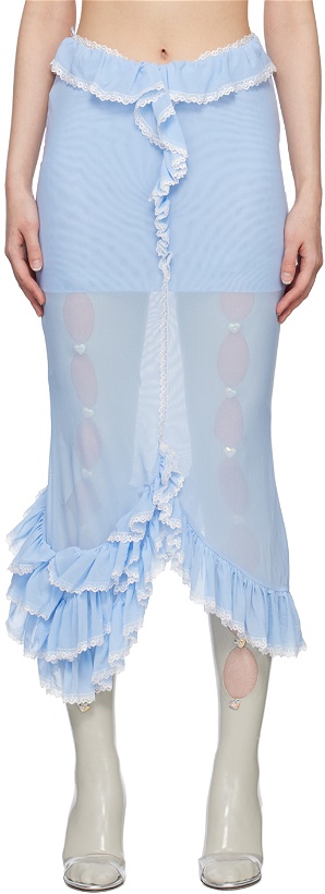 Photo: Nodress Blue Fishtail Midi Skirt