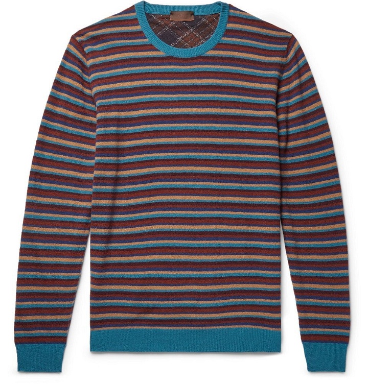 Photo: Altea - Striped Wool-Blend Sweater - Men - Multi