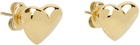 Marland Backus SSENSE Exclusive Gold Lonely Heart Earrings