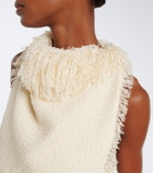 Róhe Fringed bouclé top