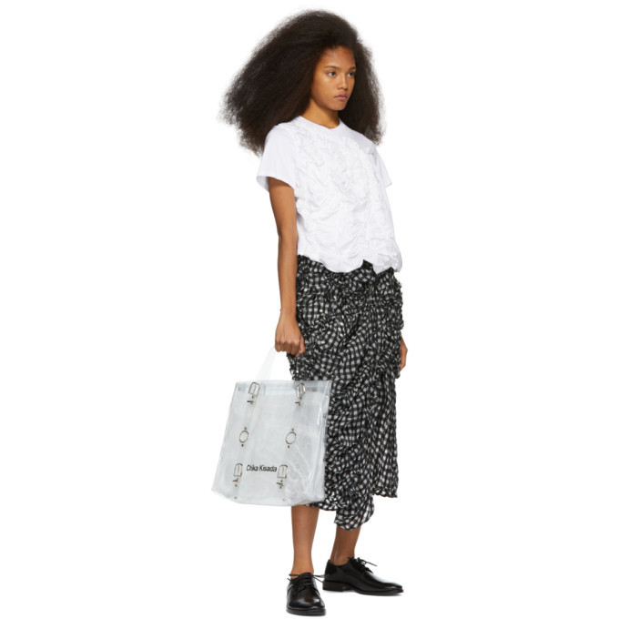 Chika Kisada Black and White Ruched Skirt
