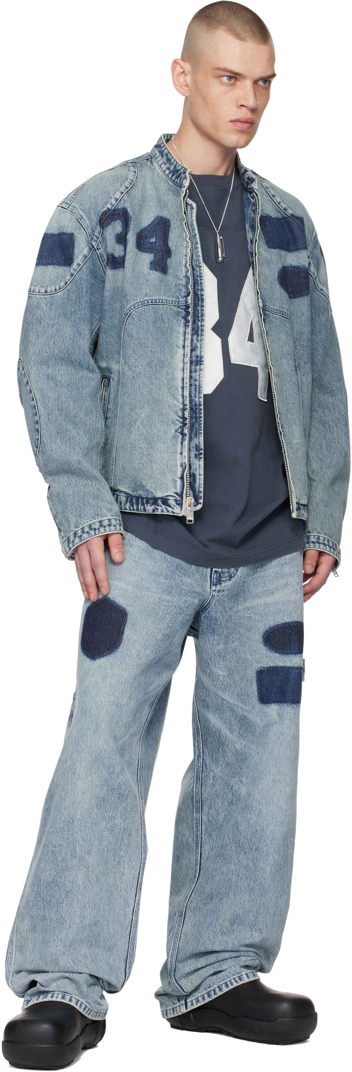 AMBUSH Blue Rider Denim Jacket Ambush AMBUSH Blue Rider Denim Jacket Ambush