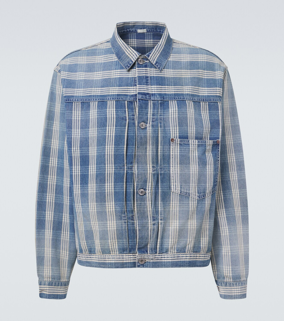 A.Presse No.213 checked denim jacket