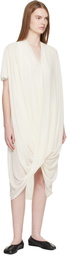 MM6 Maison Margiela Off-White Chiffon Midi Dress