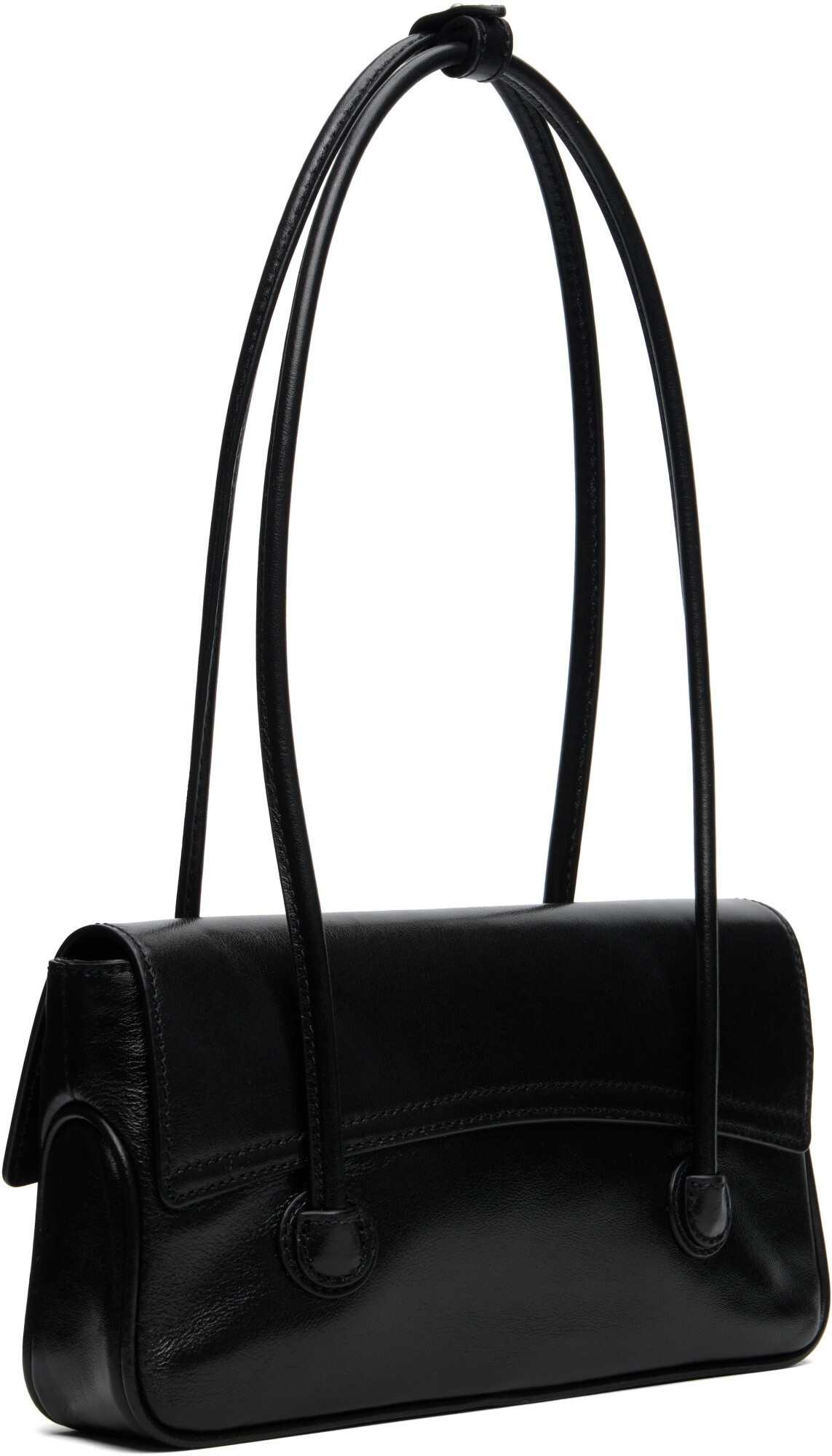 MARGESHERWOOD Black Flap Small Bag