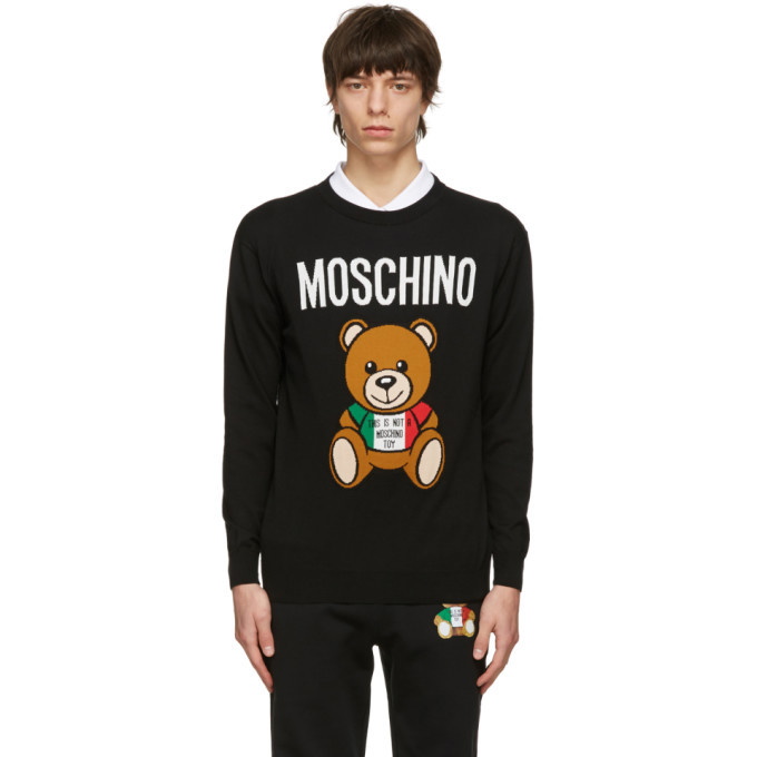 Photo: Moschino Black Toy Italian Teddy Bear Sweater