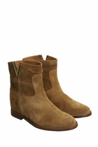 Via Roma 15 Ankle Boots Inside Wedge In Leather Color Suede