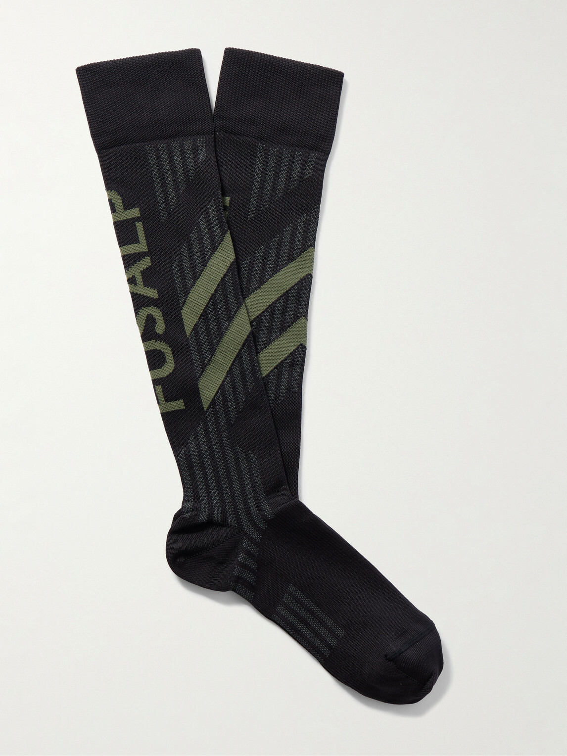 Fusalp - Logo-Jacquard Tech-Mesh Ski Socks - Green