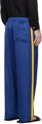 Bode Blue Satin Track Pants
