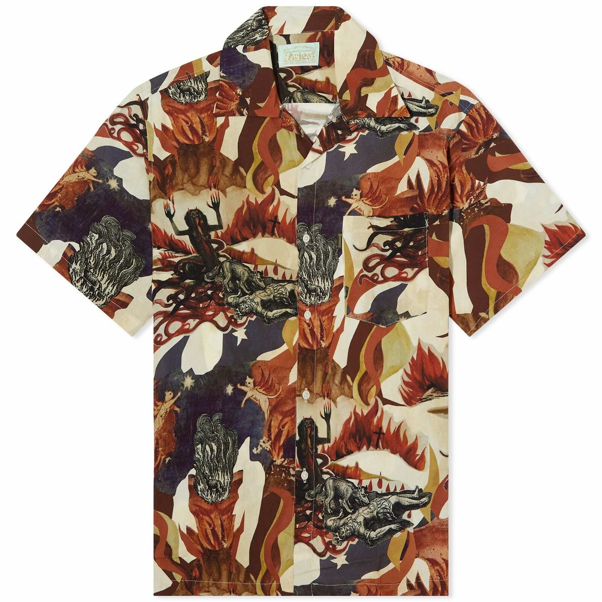 Photo: Aries Men's Cannibal Apocalypse Hawaiian Shirt in Multi