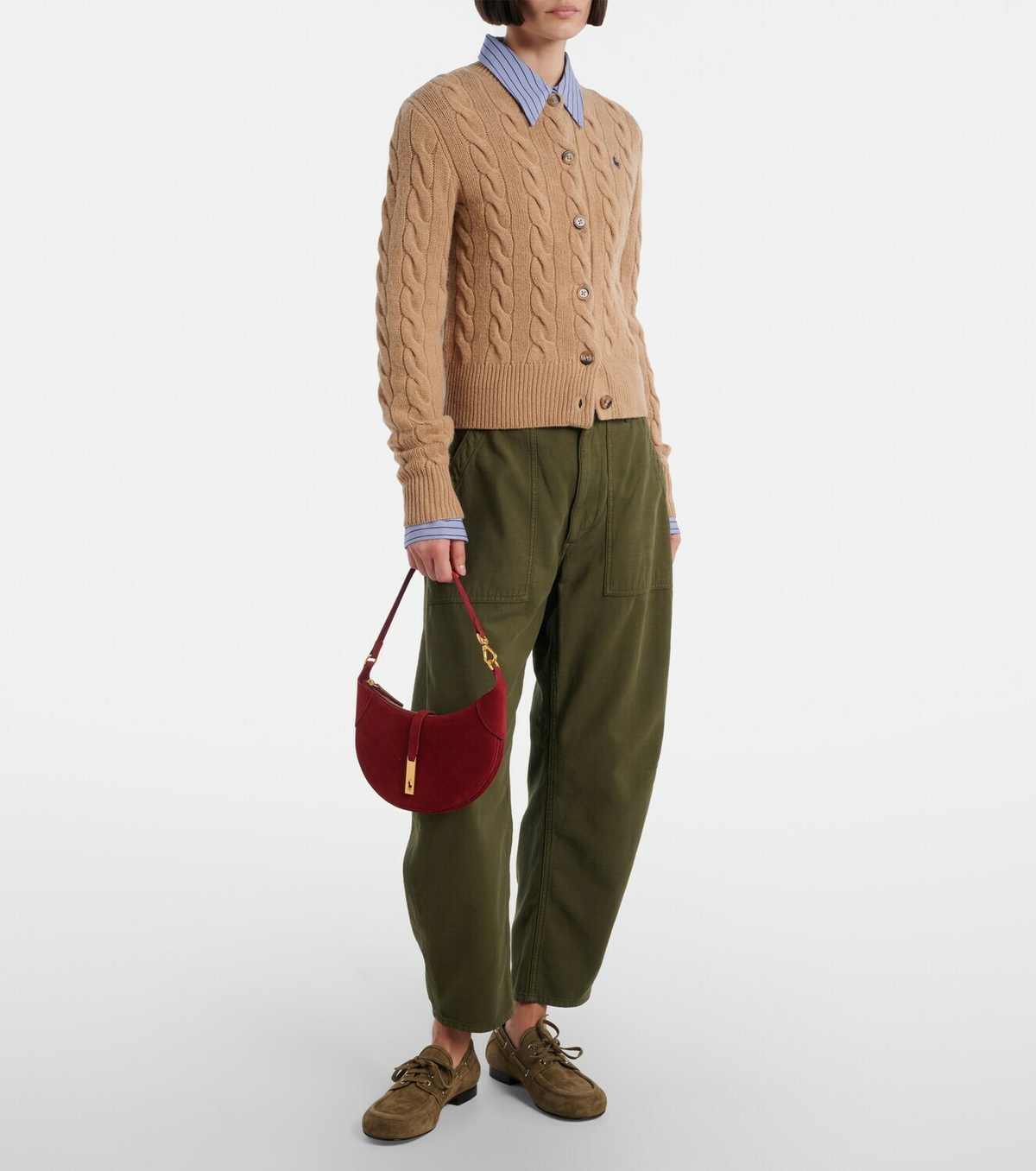Polo Ralph Lauren Polo ID Mini suede shoulder bag