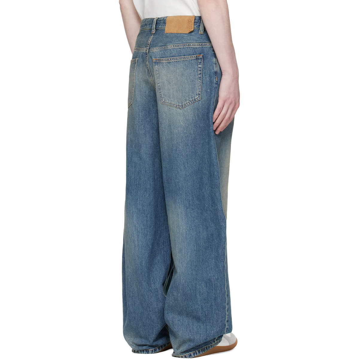 MM6 Maison Margiela Blue Wide-Leg Jeans