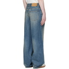 MM6 Maison Margiela Blue Wide-Leg Jeans