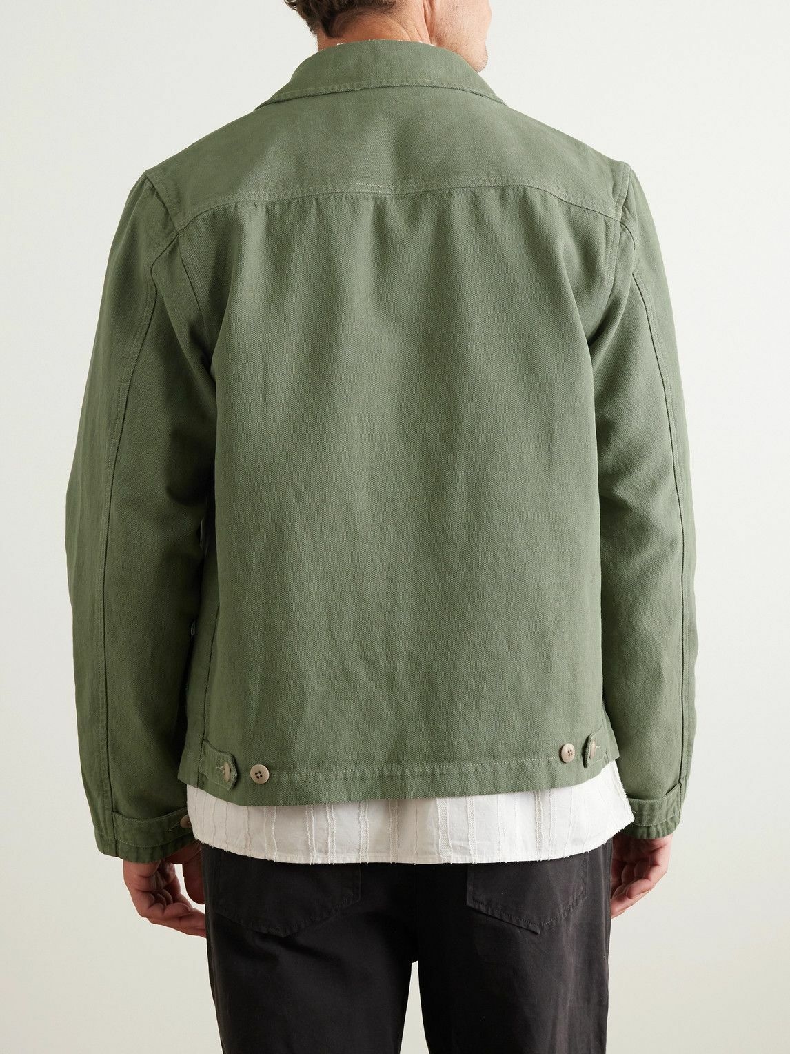 Folk - Prism Cotton and Linen-Blend Jacket - Green Folk