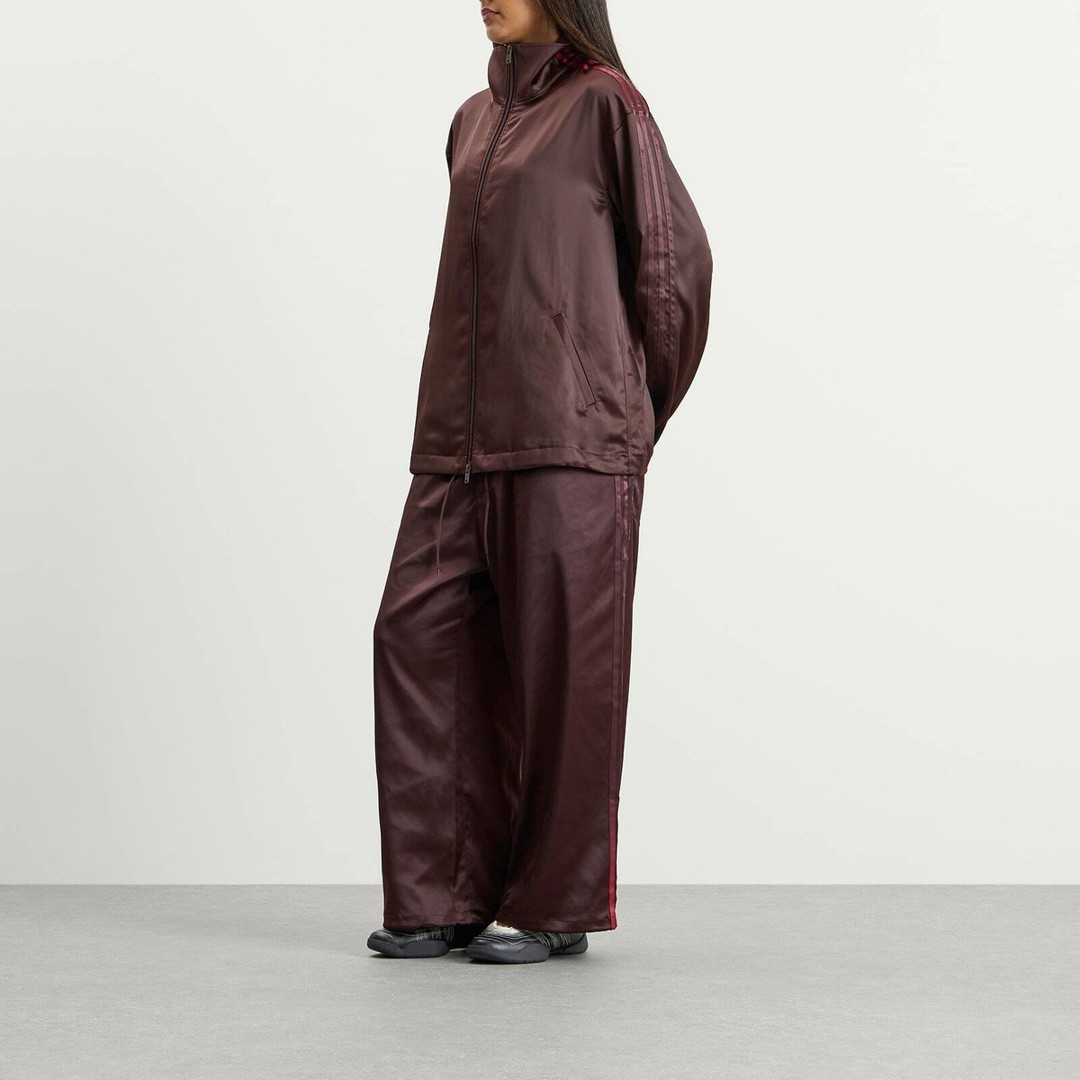 Y-3 Women's Satin Track Jacket in Red