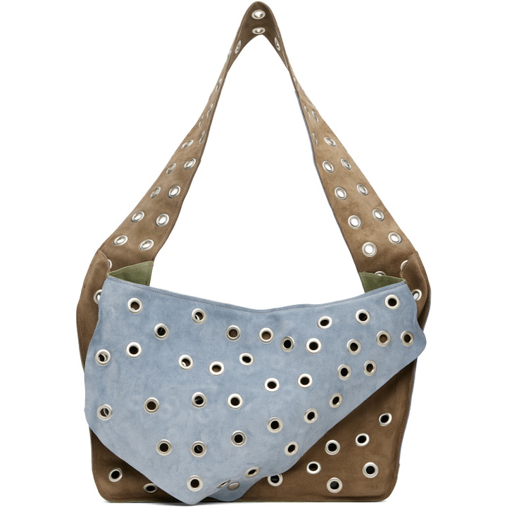 Photo: SC103 Blue & Brown Record Messenger Bag
