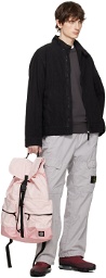 Stone Island Pink Drawstring Backpack