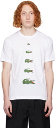 Comme des Garçons Shirt White Lacoste Edition T-Shirt