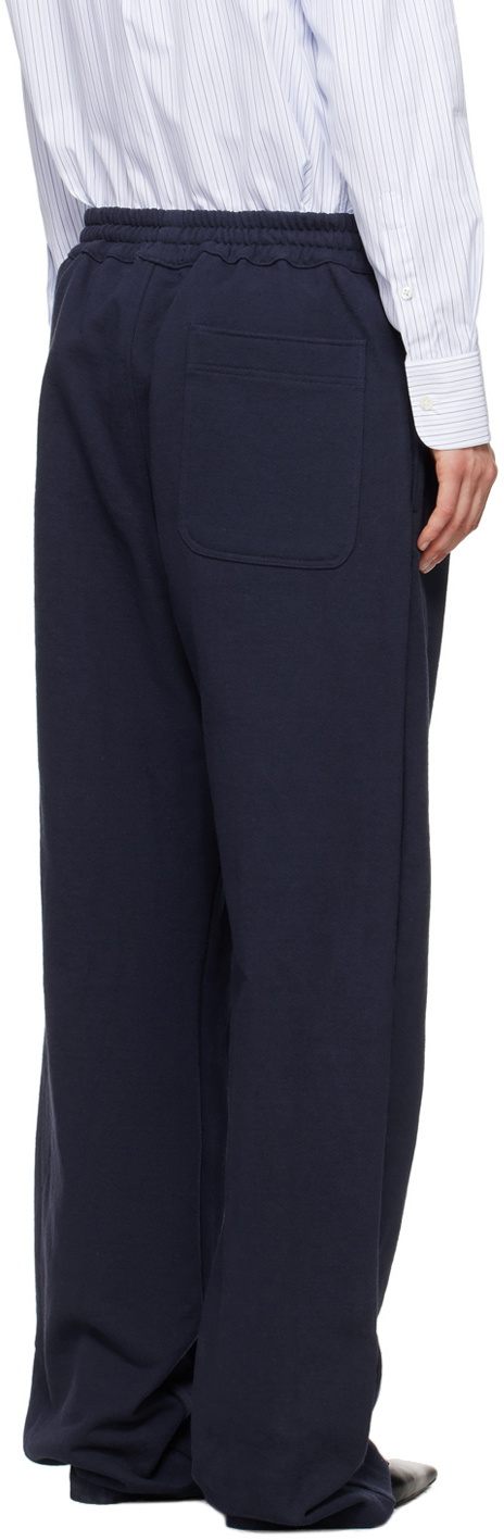 Carter Young SSENSE Exclusive Navy Pleated Sweatpants