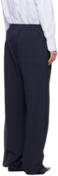 Carter Young SSENSE Exclusive Navy Pleated Sweatpants