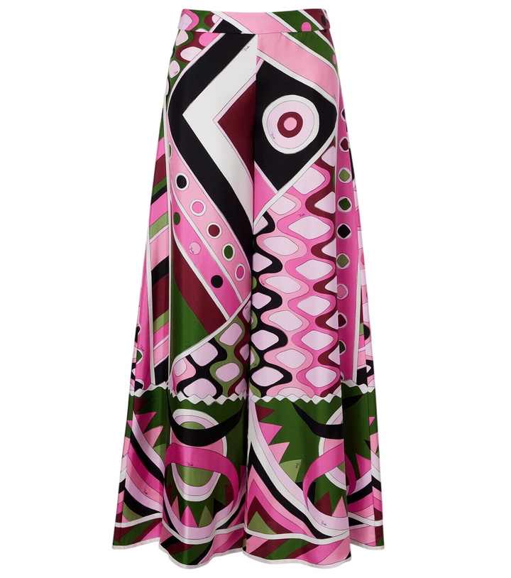 Photo: Pucci Vivara silk satin wide-leg pants