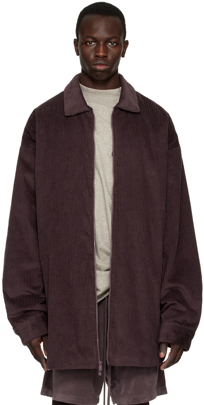 Photo: Essentials Purple Shirttail Jacket