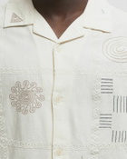 Wax London DIDCOT SS SHIRT DOODLE EMBROIDERY White Mens Shortsleefe