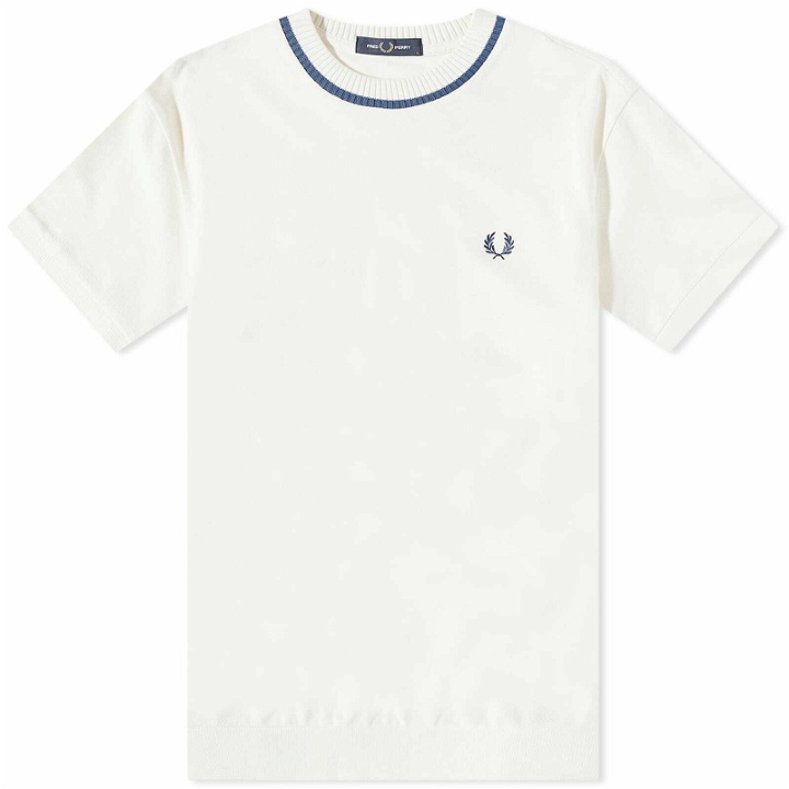 Photo: Fred Perry Authentic Men's Crew Neck Pique T-Shirt in Ecru