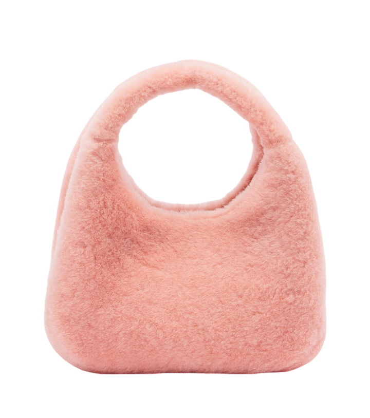 Photo: Bottega Veneta Campana Intrecciato shearling top-handle bag