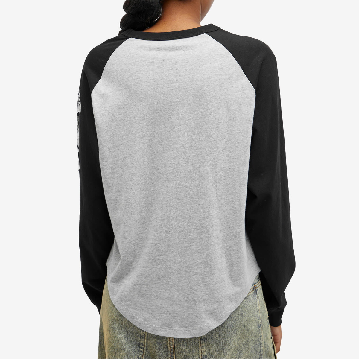 Aries Women's Long Sleeve Aged Raglan Baseball T-Shirt in