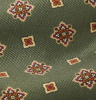 Rubinacci - 6cm Printed Silk-Twill Tie - Green