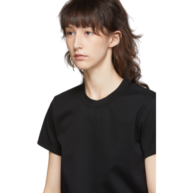 Noir Kei Ninomiya Black Tulle Peplum T-Shirt Noir Kei Ninomiya