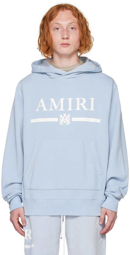 Photo: AMIRI Blue MA Bar Hoodie