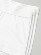 Sunspel - Three-Pack Stretch-Cotton Boxer Briefs - White