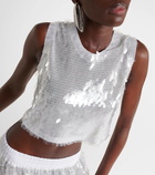 Norma Kamali Sequined crop top