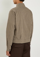 Oliver Spencer Checked Stretch-cotton Jacket Brown