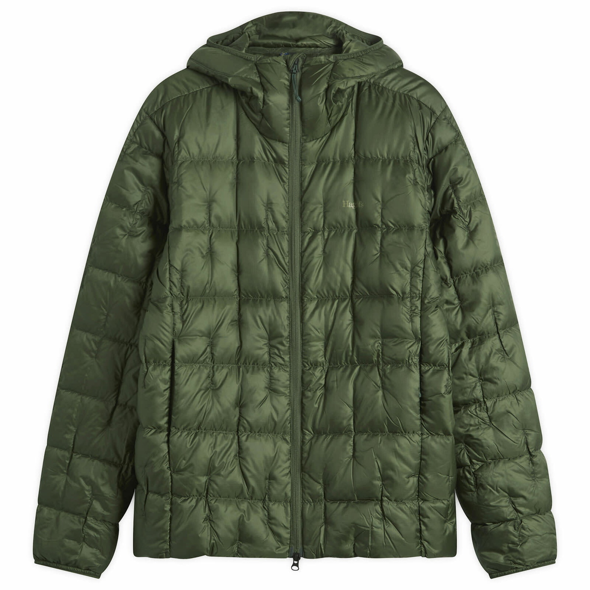 Haglöfs Men's Hede Down Hooded Jacket in Seaweed Green