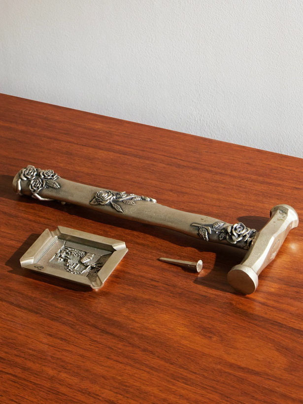 Photo: Enfants Riches Déprimés - Distressed Engraved Silver-Tone Hammer