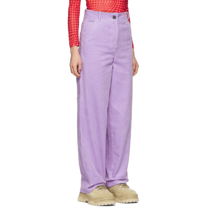 Broadstar Violet Straight Fit High Rise Cargo Pants